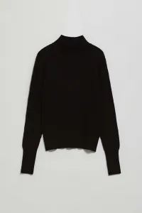 Marisse Thin Turtleneck Sweater, Black