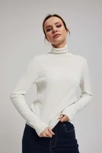 Marisse Thin Turtleneck Sweater, Pearl