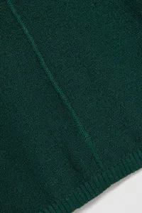 Marisse Emerald Oversized Sweater With Metallic Thread