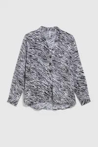 Marisse Black And White V-Neck Shirt