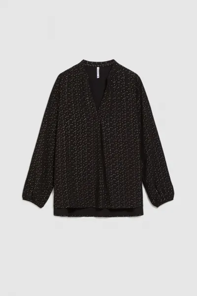 Marisse Black V-Neck Shirt