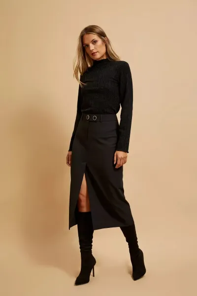 Elegantná midi sukňa