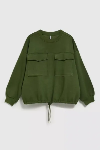 Marisse Women's Sweatshirt L-Bl-4311 Khaki