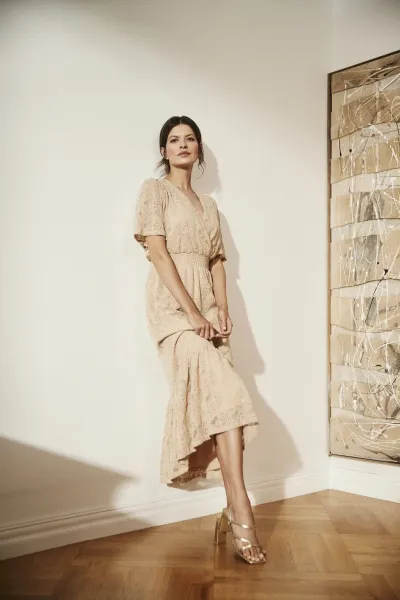 Marisse Women's Dress L-Su-4320 Beige
