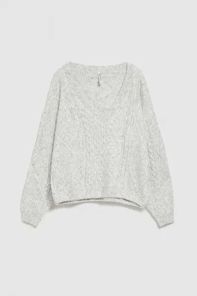 Marisse Gray V-Neck Sweater