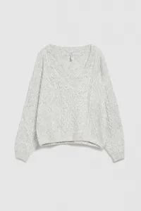 Marisse Gray V-Neck Sweater