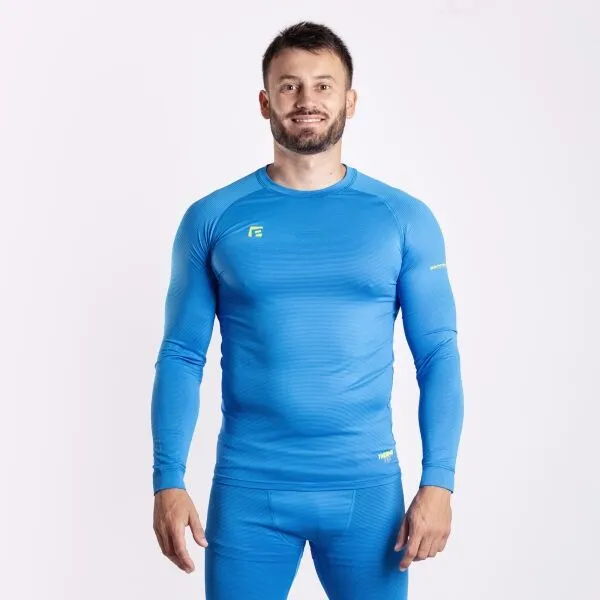 PROGRESS THERMATEX LS Pánske funkčné tričko s dlhým rukávom, modrá, veľkosť