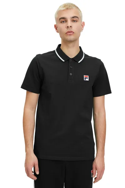 Fila Polo Neck T-Shirt Men's Black