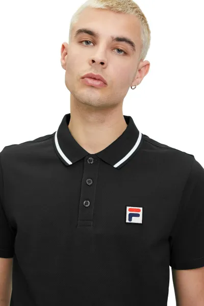 Fila Polo Neck T-Shirt Men's Black