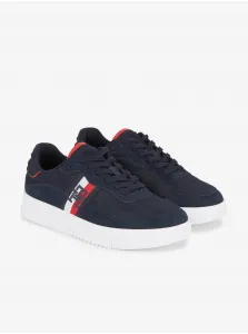 Tmavé modré pánske kožené tenisky Tommy Hilfiger
