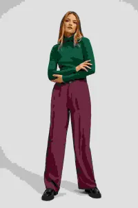Marisse Emerald Ribbed Turtleneck Blouse