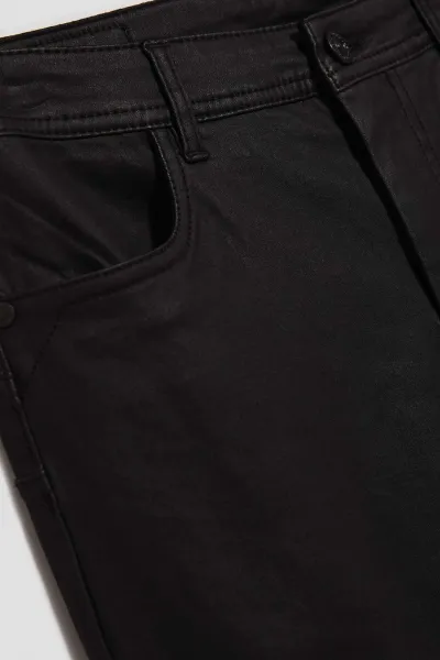 Marisse Black Waxed Skinny Trousers