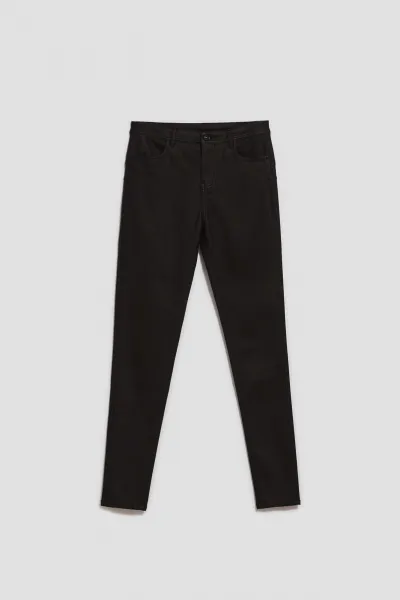 Marisse Black Waxed Skinny Trousers