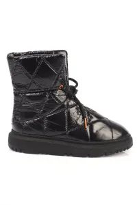 Capone Outfitters Quilted Parachute Fabric Women's Snow Boots with Adjustable Ankle Buckle