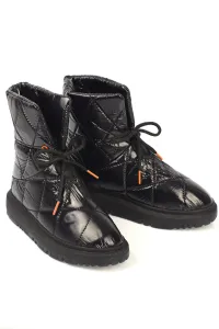 Capone Outfitters Quilted Parachute Fabric Women's Snow Boots with Adjustable Ankle Buckle