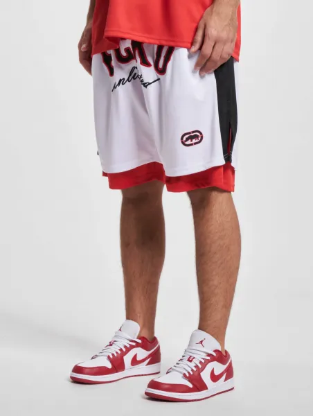 Společnost Ecko Unltd. BBALL Shorts - White/Red