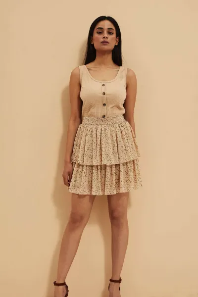 WOMEN'S SKIRT L-SC-4011 D.Beige