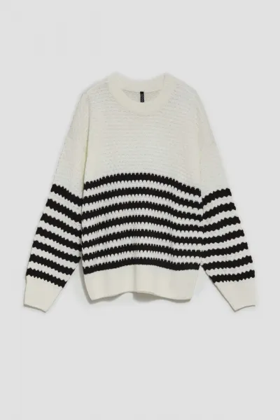 Black and white sweater