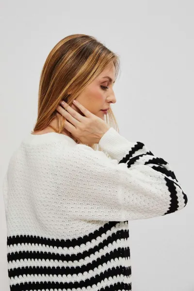 Black and white sweater
