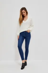 Openwork sweater with V-neck