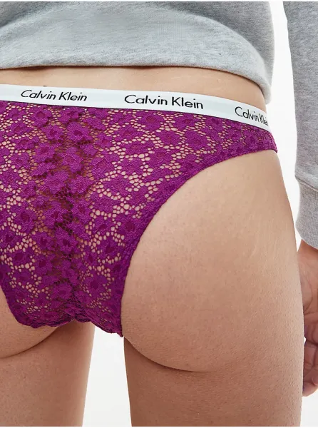 Calvin Klein Set of three women's lace panties in green, red and purple - Women