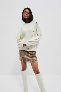 Women's sweater with decorative buttons