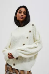 Women's sweater with decorative buttons
