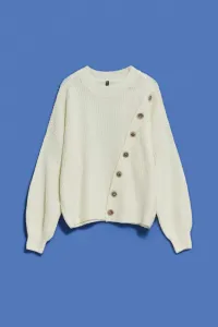 Women's sweater with decorative buttons