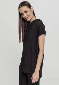 Women's sleeveless jersey with hood black