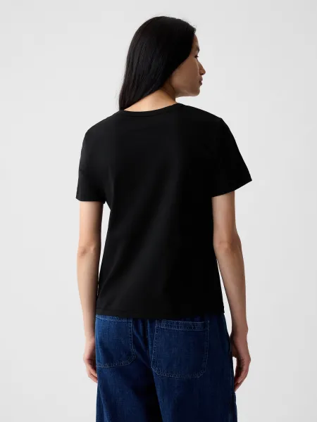 GAP Tričko organic vintage Čierna