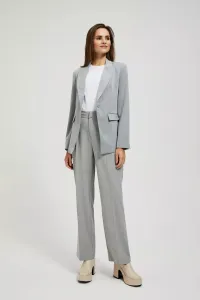 Marisse Gray Straight-Leg Suit Trousers With Pockets