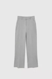 Marisse Gray Straight-Leg Suit Trousers With Pockets