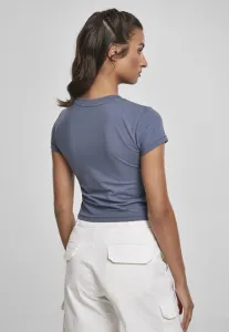 Women's stretch jersey Cropped Tee vintageblue