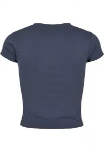 Women's stretch jersey Cropped Tee vintageblue