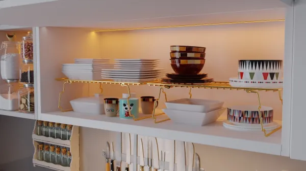 Kalune Design Univerzální kovový stojan DOLAP zlatý