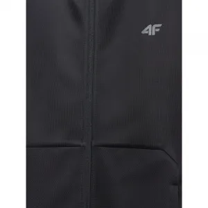 Pánska zateplená tréningová mikina so zipsom 4F SWEATSHIRT FNK M560-WAW25TFSWM560-20S-DEEP BLACK