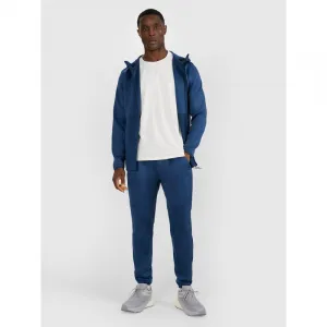 Pánska zateplená tréningová mikina so zipsom 4F SWEATSHIRT FNK M560-WAW25TFSWM560-32S-DENIM