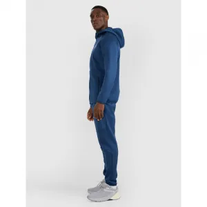Pánska zateplená tréningová mikina so zipsom 4F SWEATSHIRT FNK M560-WAW25TFSWM560-32S-DENIM