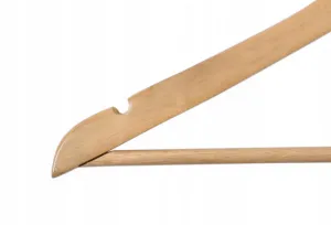 Vešiaky na oblečenie RONDO drevené, svetlohnedé (30 ks)