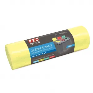 Pro Servis Vrecia na odpad 160 ℓ LDPE 24 mic. 90 x110 cm 24 mic žlté (20ks)