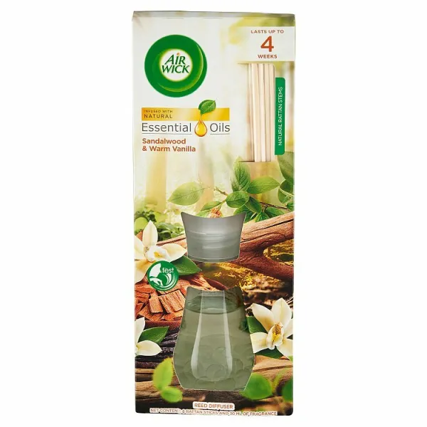 Air Wick Essential Oils Vonné tyčinky santalové drevo a vanilka 30 ml 1ks