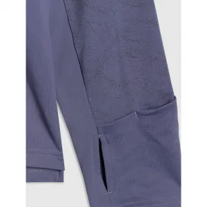Pánska zateplená bežecká mikina s 1 2 zipsom 4F SWEATSHIRT FNK M576-WAW25TFSWM576-32S-DENIM