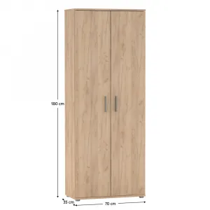 Skriňa, policová, dvojdverová, dub craft zlatý, SERVO TYP 1