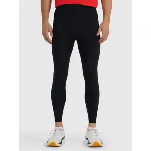 Pánske bežecké zateplené legíny 4F TIGHTS FNK M356-WAW25TFTIM356-20S-DEEP BLACK