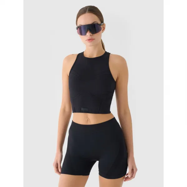 Dámske tréningové tielko 4F SLEEVELESS FNK F707-RAW24TFSLF707-20S-DEEP BLACK
