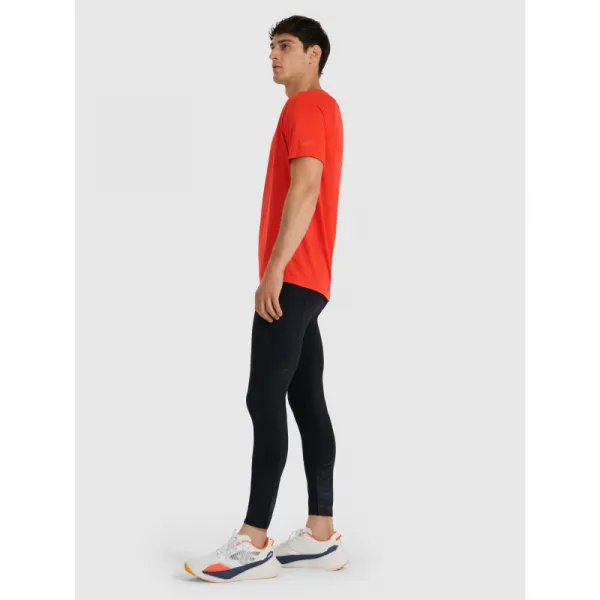 Pánske bežecké zateplené legíny 4F TIGHTS FNK M356-WAW25TFTIM356-20S-DEEP BLACK