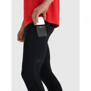 Pánske bežecké zateplené legíny 4F TIGHTS FNK M356-WAW25TFTIM356-20S-DEEP BLACK