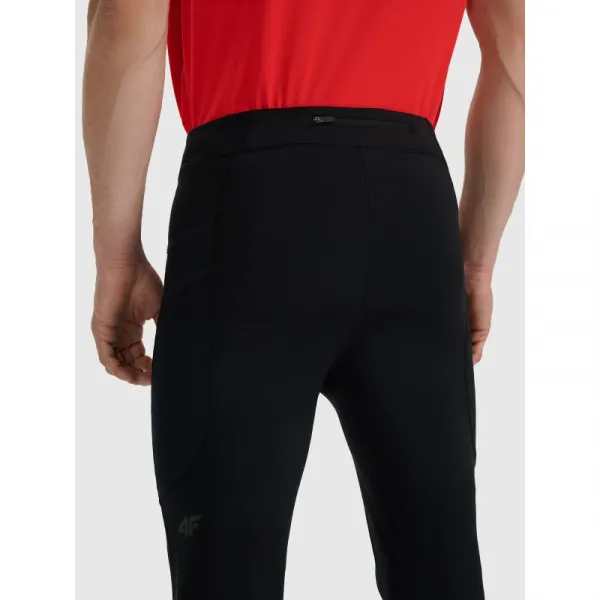 Pánske bežecké zateplené legíny 4F TIGHTS FNK M356-WAW25TFTIM356-20S-DEEP BLACK