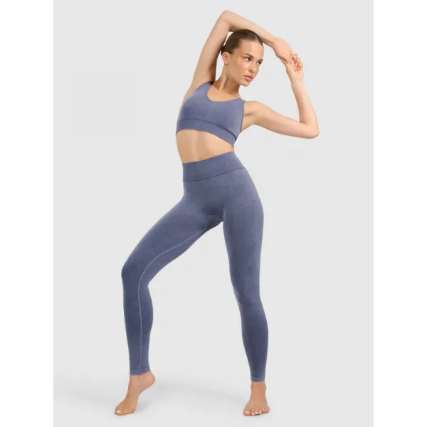 Dámske legíny 4F TIGHTS FNK F407-WAW25TFTIF407-30A-DARK BLUE ALLOVER