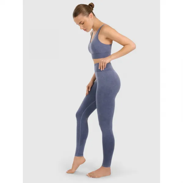 Dámske legíny 4F TIGHTS FNK F407-WAW25TFTIF407-30A-DARK BLUE ALLOVER